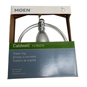 Moen Chrome Towel Ring Caldwell  Chrome #Y3186CH New Sealed Packaging